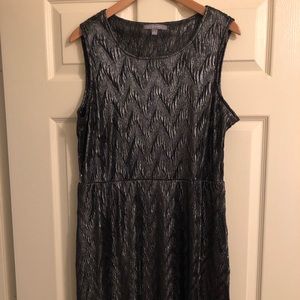 Shimmery shining black metallic party dress